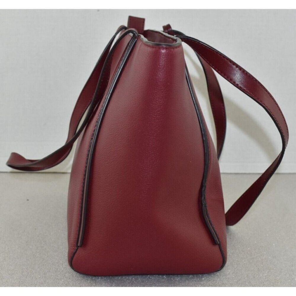 Michael Kors Womens Whitney Red Purse Leather Tote Shoulder Bag - Picture 7 of 16